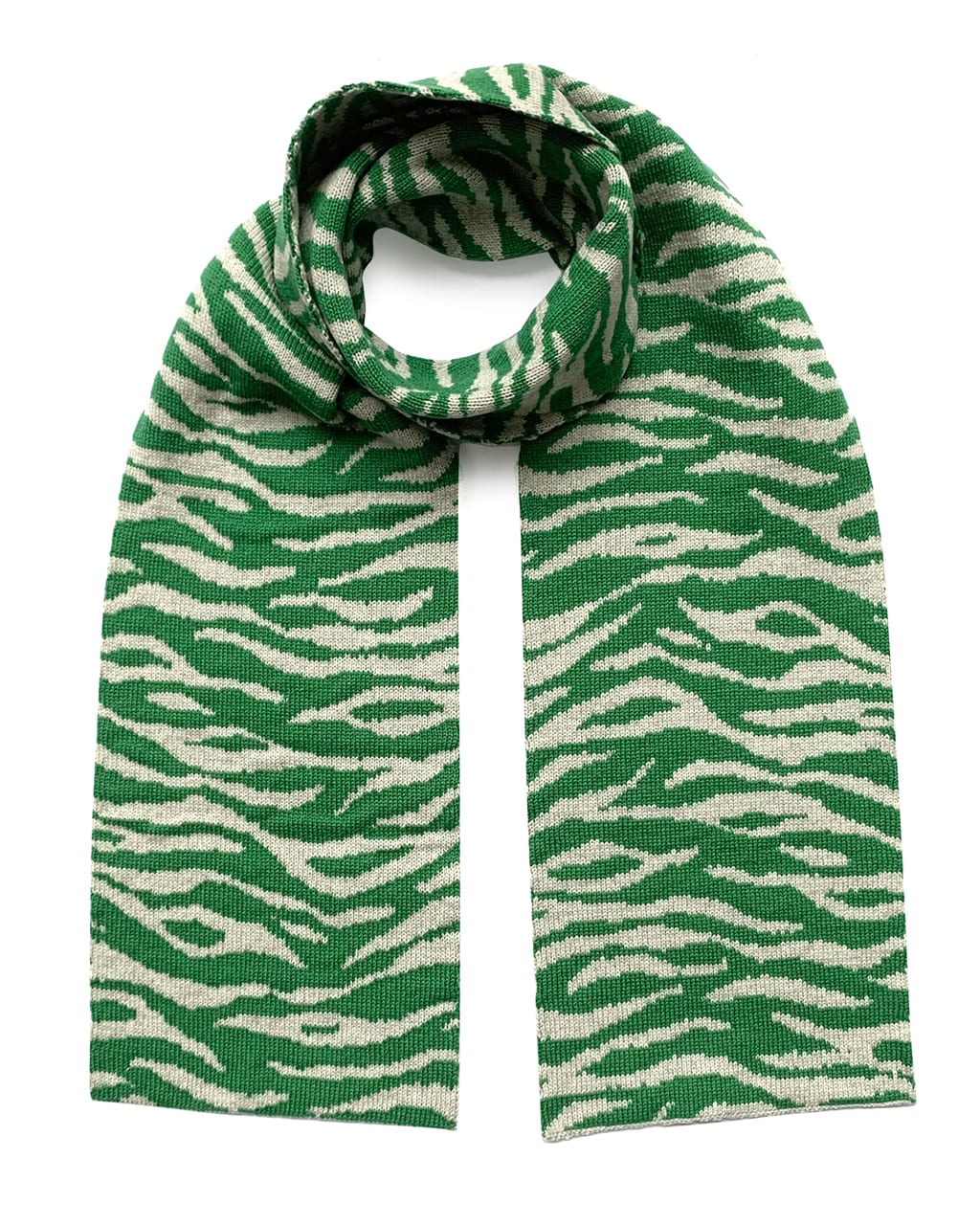 Tiger Wool & Cashmere Scarf Green-0