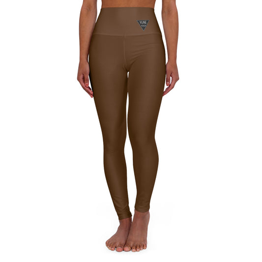 🌿 Organic Cotton Yoga Pants Brown – High-Waisted, Breathable, Sustainable Activewear by Yune Yoga-0