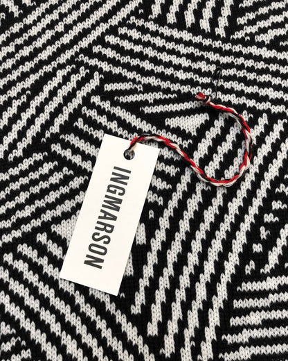 Geometric Striped Wool & Cashmere Scarf-3