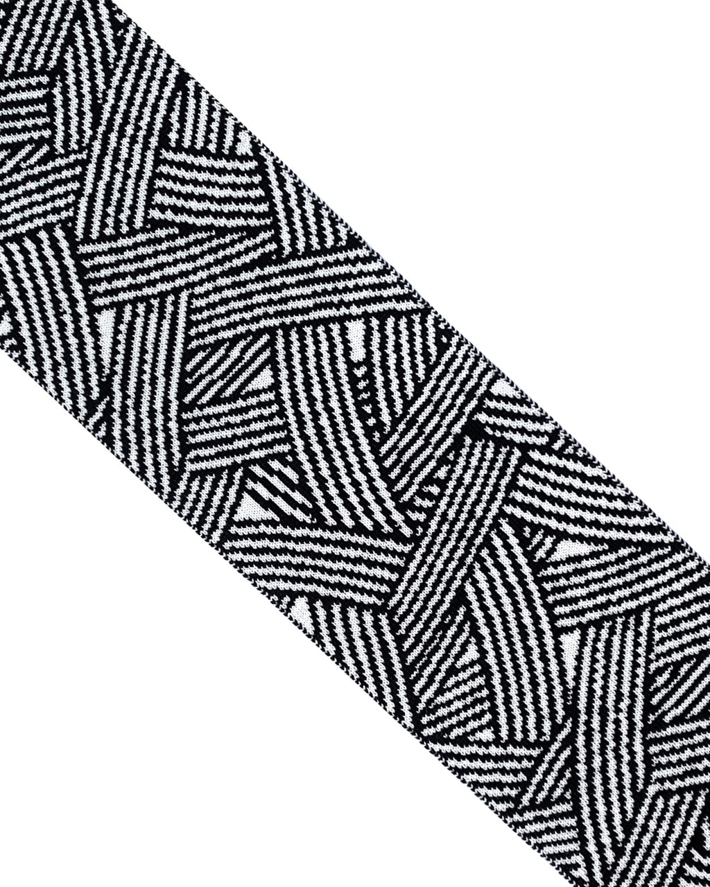 Geometric Striped Wool & Cashmere Scarf-2