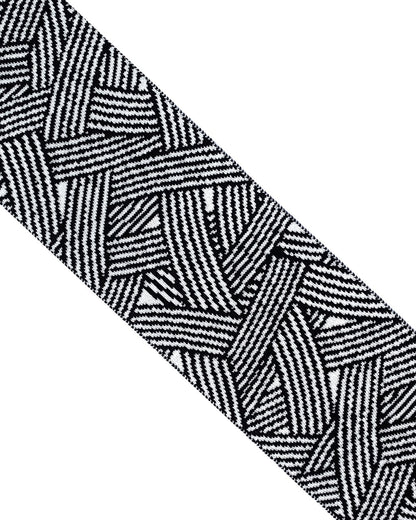 Geometric Striped Wool & Cashmere Scarf-2