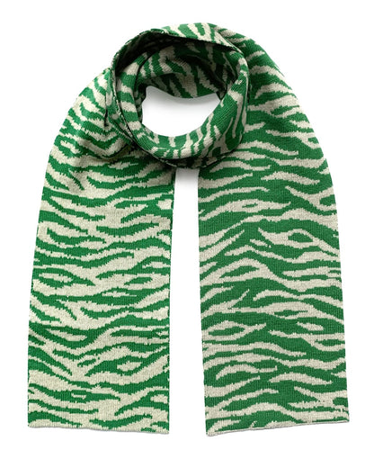 Tiger Wool & Cashmere Scarf Green-1