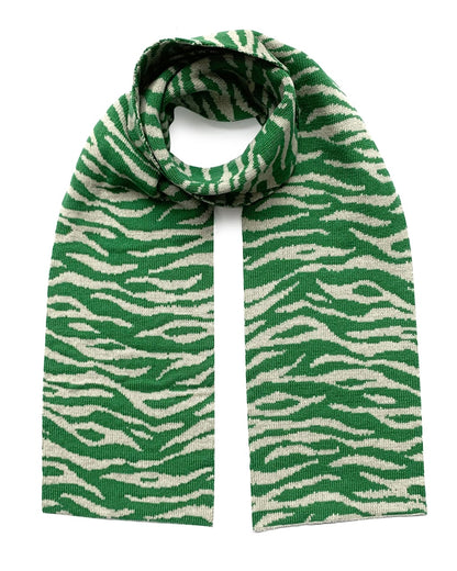 Tiger Wool & Cashmere Scarf Green-0
